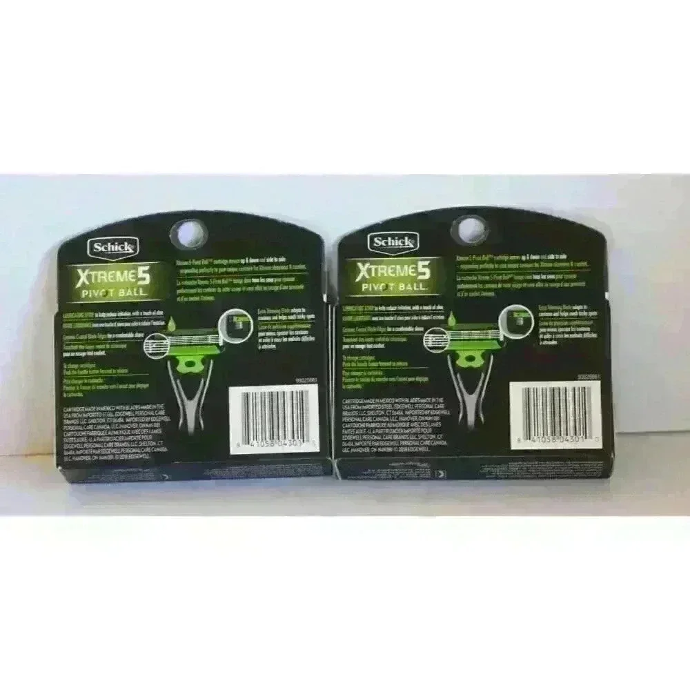 Schick Xtreme 5 Pivot Ball‎ Men's Razor Blade Refills, 2 Boxes NEW Blades only